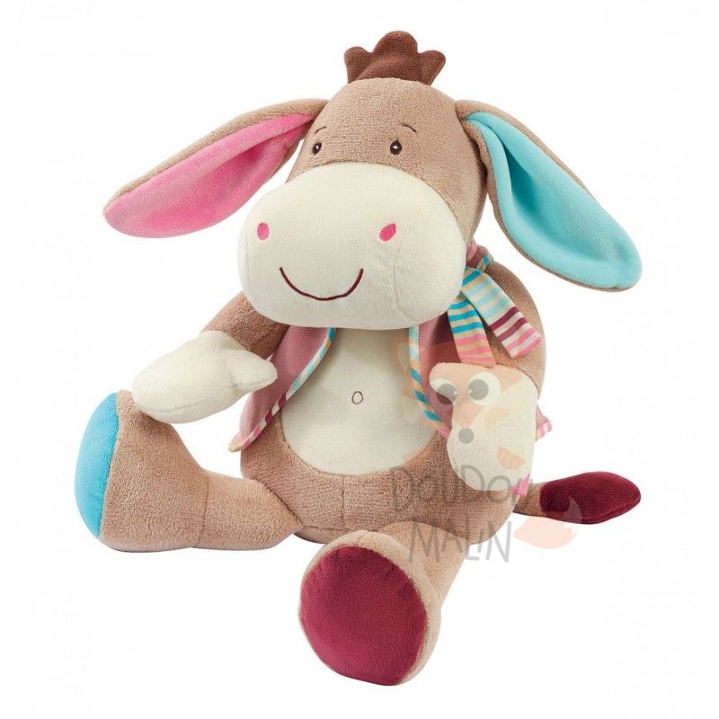  monkey donkey peluche âne beige bleu rose 